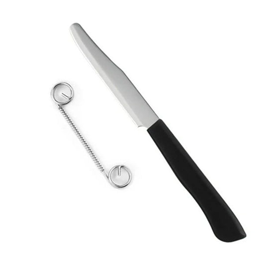 Cutit 2in1, Klevo, Feliere/Curatare, Grosime Feliere Reglabila, 22 cm, din Otel Inoxidabil, Negru