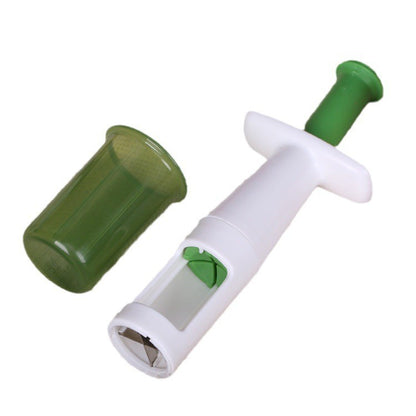 Cutit Feliator pentru Legume si Fructe mici, Klevo, Feliator pentru Rosii Cherry, Feliator pentru Masline, Ustensila de Feliat Fructe si Legume, 18 x 6,5 cm, Verde
