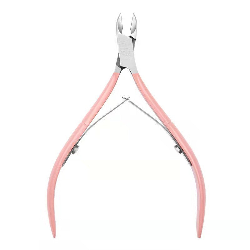 Cleste pentru Unghii si Cuticule, Klevo, din Otel Inoxidabil, Protectie Varf, 17 x 7 x 2 cm, Roz