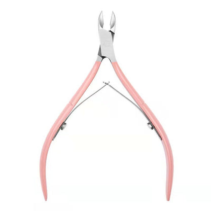 Cleste pentru Unghii si Cuticule, Klevo, din Otel Inoxidabil, Protectie Varf, 17 x 7 x 2 cm, Roz