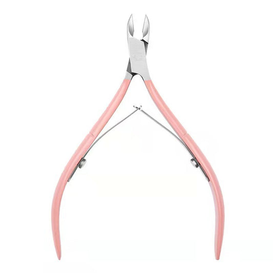 Cleste pentru Unghii si Cuticule, Klevo, din Otel Inoxidabil, Protectie Varf, 17 x 7 x 2 cm, Roz