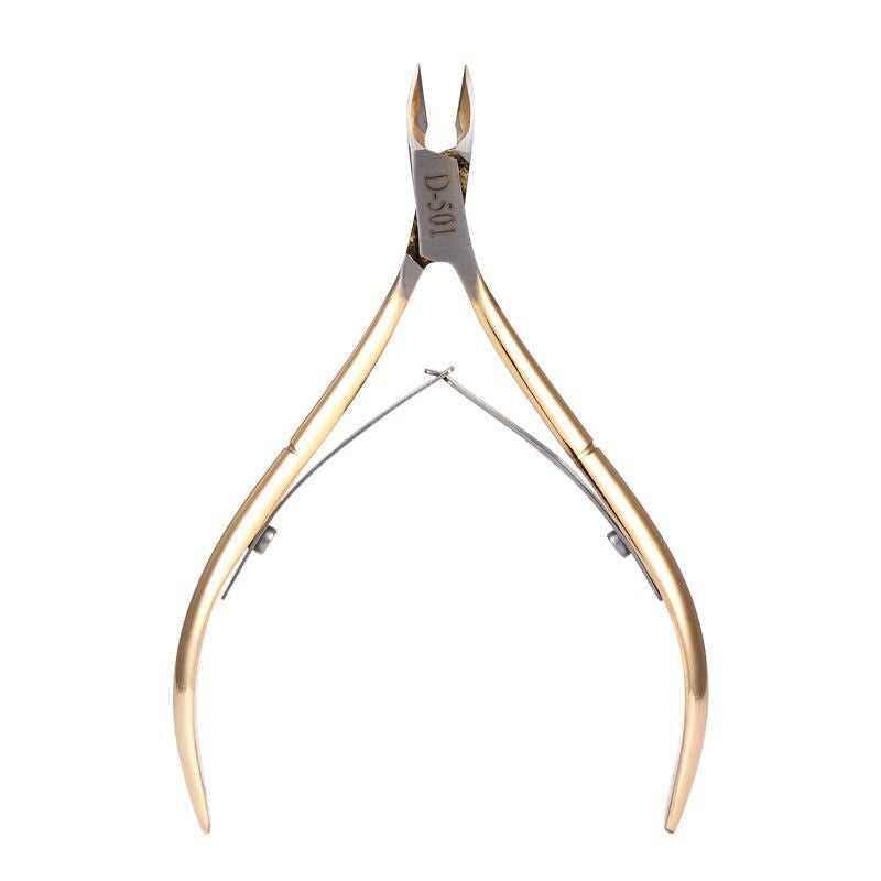 Cleste pentru Unghii si Cuticule, Klevo, din Otel Inoxidabil, Protectie Varf, 17 x 7 x 2 cm, Auriu
