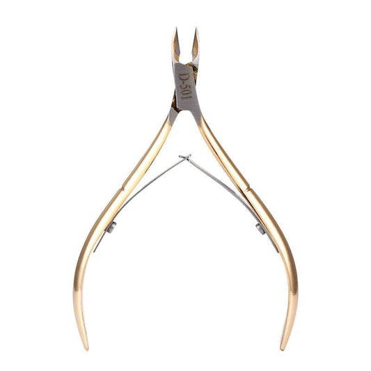 Cleste pentru Unghii si Cuticule, Klevo, din Otel Inoxidabil, Protectie Varf, 17 x 7 x 2 cm, Auriu