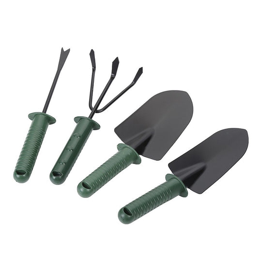 Set 4 Unelte de Gradina Klevo, pentru Plantare Prelucrare Sol si Ingrijire Plante, Material PVC si cardboard, 25 x 8.5 cm, verde