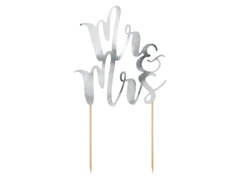 Decor pentru tort Mr&Mrs, 25,5 cm