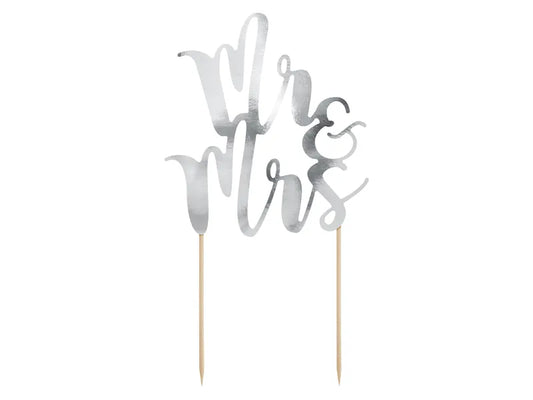 Decor pentru tort Mr&Mrs, 25,5 cm