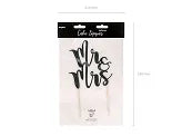 Decor pentru tort Mr&Mrs, 25,5 cm