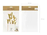 Decor pentru tort Mr&Mrs, 25,5 cm