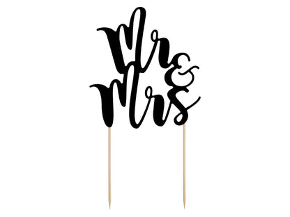 Decor pentru tort Mr&Mrs, 25,5 cm