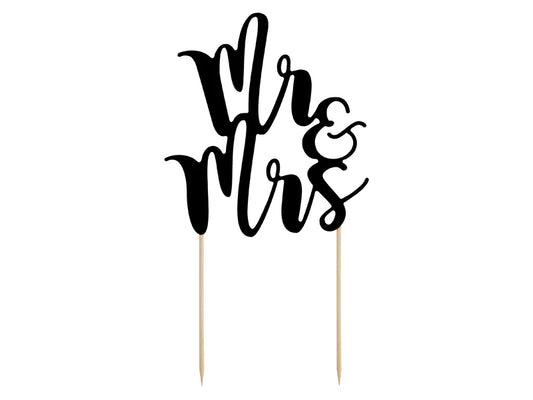 Decor pentru tort Mr&Mrs, 25,5 cm
