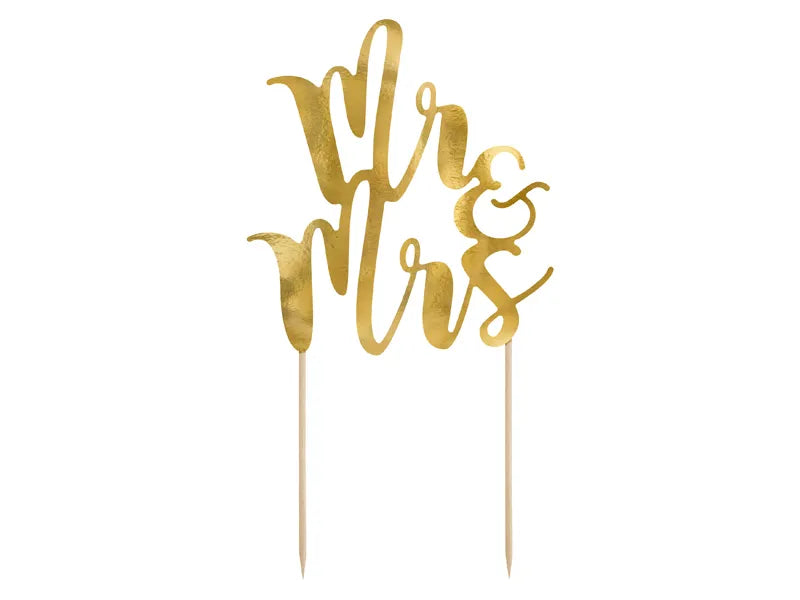Decor pentru tort Mr&Mrs, 25,5 cm