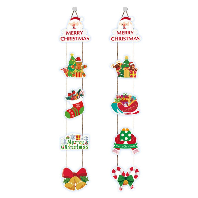 Set 2 Decoratiuni de Craciun, Klevo, de Agatat, pentru Usa, Sfoara Inclusa, 21 cm/28 cm, din Hartie 350g, Multicolor