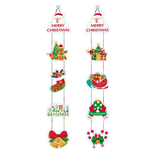 Set 2 Decoratiuni de Craciun, Klevo, de Agatat, pentru Usa, Sfoara Inclusa, 21 cm/28 cm, din Hartie 350g, Multicolor