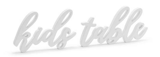 Decoratiune cu inscriptie, lemn, alb, 38x10cm