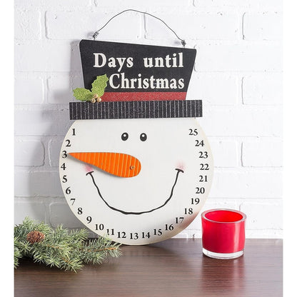 Decoratiune de Craciun Klevo, Advent calendar, numara zilele pana la Craciun, model Om de Zapada, material poliester, 17 x 13 cm, alb