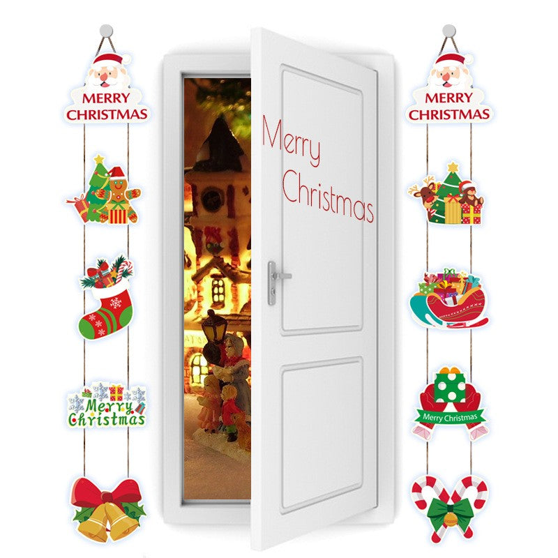 Set 2 Decoratiuni de Craciun, Klevo, de Agatat, pentru Usa, Sfoara Inclusa, 21 cm/28 cm, din Hartie 350g, Multicolor