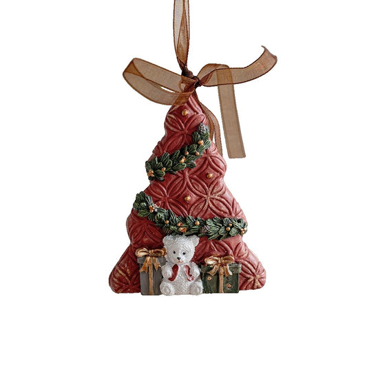 Decoratiune de Craciun, Klevo, pentru Brad, Model Bradut, 8.5 x 6.5 cm, din Rasina, Multicolor