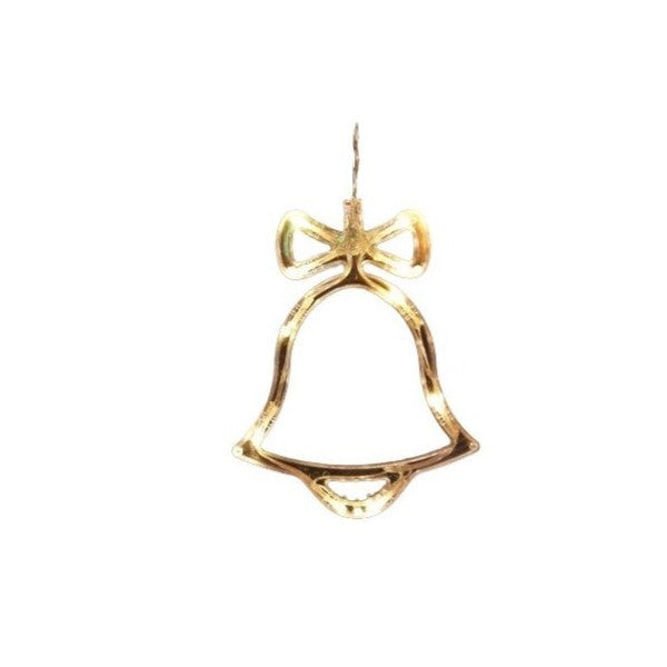 Decoratiune de Craciun Luminoasa in forma de Clopotel 15x18 cm, cu Ventuza, Alb Cald, Klevo