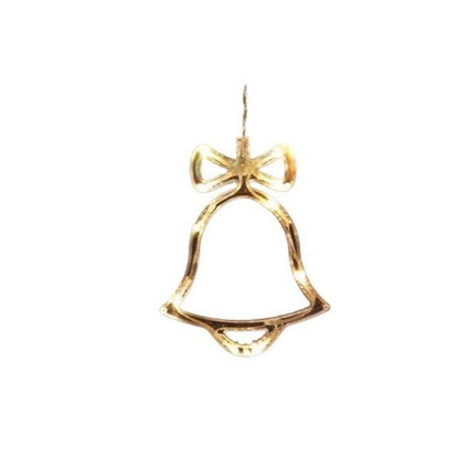 Decoratiune de Craciun Luminoasa in forma de Clopotel 15x18 cm, cu Ventuza, Alb Cald, Klevo