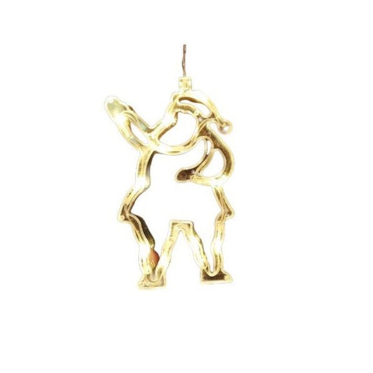 Decoratiune de Craciun Luminoasa in forma de Mos Craciun, 21x13 cm, cu Ventuza, Alb Cald, Klevo