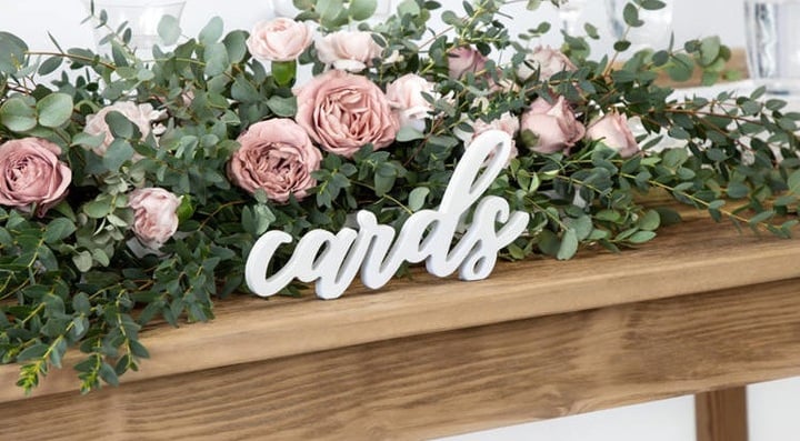 Decoratiune de interior, PartyDeco, Lemn, Cu model, 20x10 cm, Alb