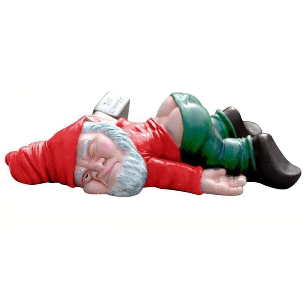 Decoratiune pentru Gradina, Klevo, Model Pitic de Gradina Beat, Statuie Amuzanta pentru Gradina, Decor pentru Gradina, Gnom Beat, 18 cm, Rosu