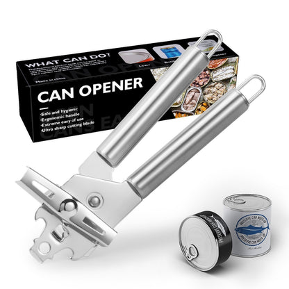 Deschizator conserve Klevo, material inox, ergonomic, gri