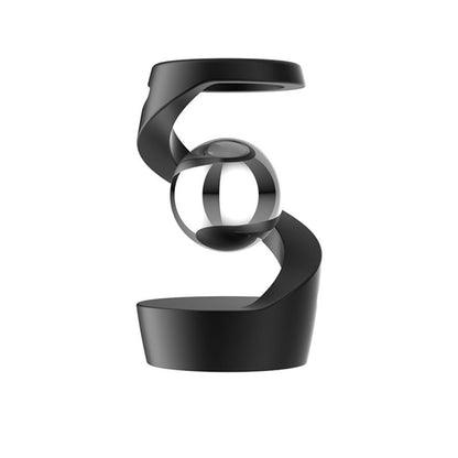 Jucarie Fidget pentru Adulti, Klevo, Giroscop Levitant de Birou, Jucarie Anti-Stres pentru Adulti, Spinner Flotant cu Iluzie Optica Hipnotica, 65x42x42 mm, 145 gr, Negru