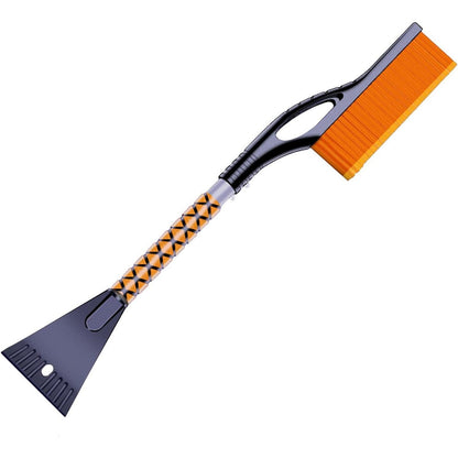 Perie de Zapada cu Racleta pentru Masina, Klevo, Multifunctionala, Demontabila, cu Maner Antiderapant, Aluminiu, Plastic, Fragmentarea Ghetii de pe Parbriz, Solutia pentru Iarna, pentru Dezghetare, 68x24x11.1 cm, Portocaliu