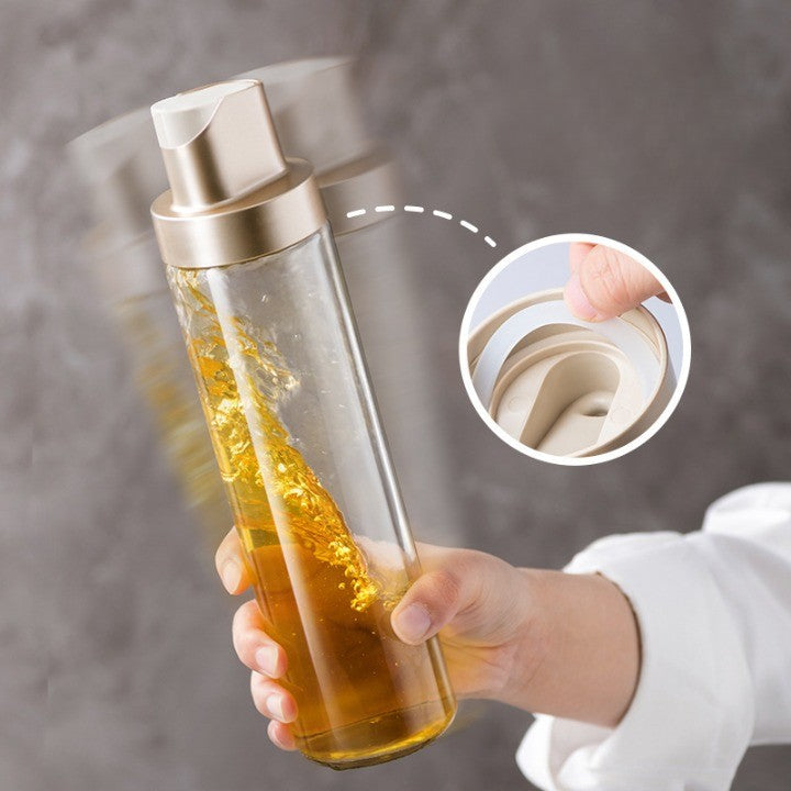 Dispenser pentru Ulei, Klevo, Deschidere si Inchidere Automata a Rezervorul, cu Inductie Gravitationala, 500 ml, 26.1x6.2x6.2cm, Gri