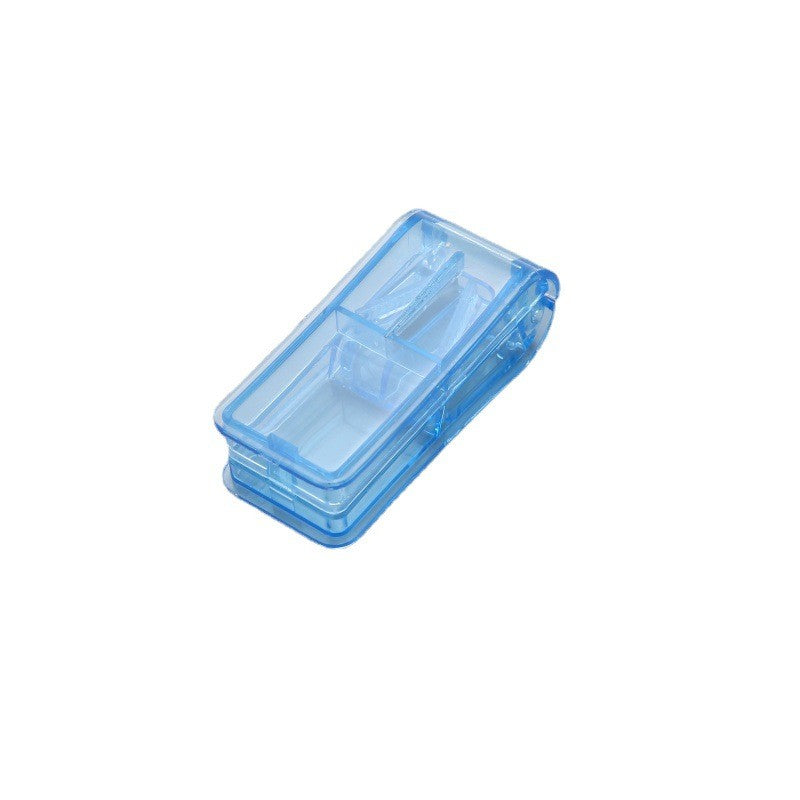 Dispozitiv pentru taiat sau sfaramat medicamente Klevo, material non-toxic, portabil, albastru