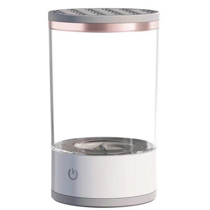 Dispozitiv Portabil de Curatare a Pensulelor de Machiaj, Klevo, Potrivit pentru Pensule de Diferite Dimensiuni, 5V, 7000RPM, Vibratii Sonice, USB, Alb/Transparent, 9x9x16 cm