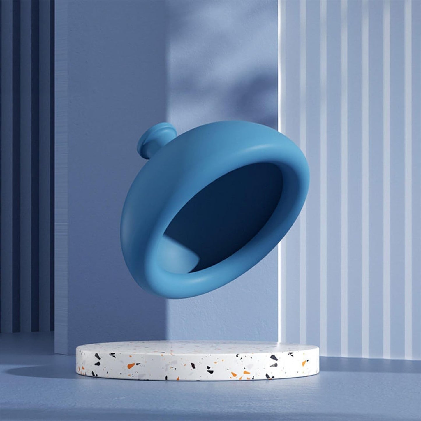 Dispozitiv Terapeutic Sputa, Klevo, Cupa pentru Terapie Toracica, Dispozitiv de Eructare, pentru Adulti si Copii, 10 x 6.5 cm, din Silicon, Albastru