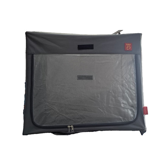 Cusca Animale pentru Uscare Blana, Klevo, din Textil, Fereastra Transparenta, 53 x 36 x 42 cm, Gri