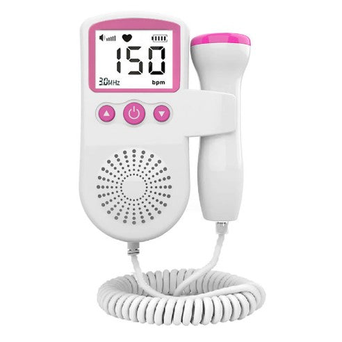 Monitor Fetal Doppler, Klevo, Monitorizare Sarcina, Ritm Cardiac, Ecran LCD 4.5 cm, 2 x Baterii AA (neincluse), Portabil, din ABS, 12.8 x 9.6 x 3