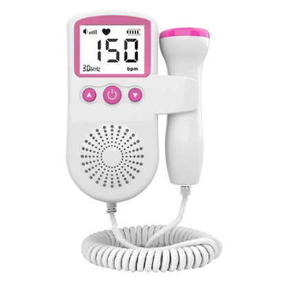 Monitor Fetal Doppler, Klevo, Monitorizare Sarcina, Ritm Cardiac, Ecran LCD 4.5 cm, 2 x Baterii AA (neincluse), Portabil, din ABS, 12.8 x 9.6 x 3