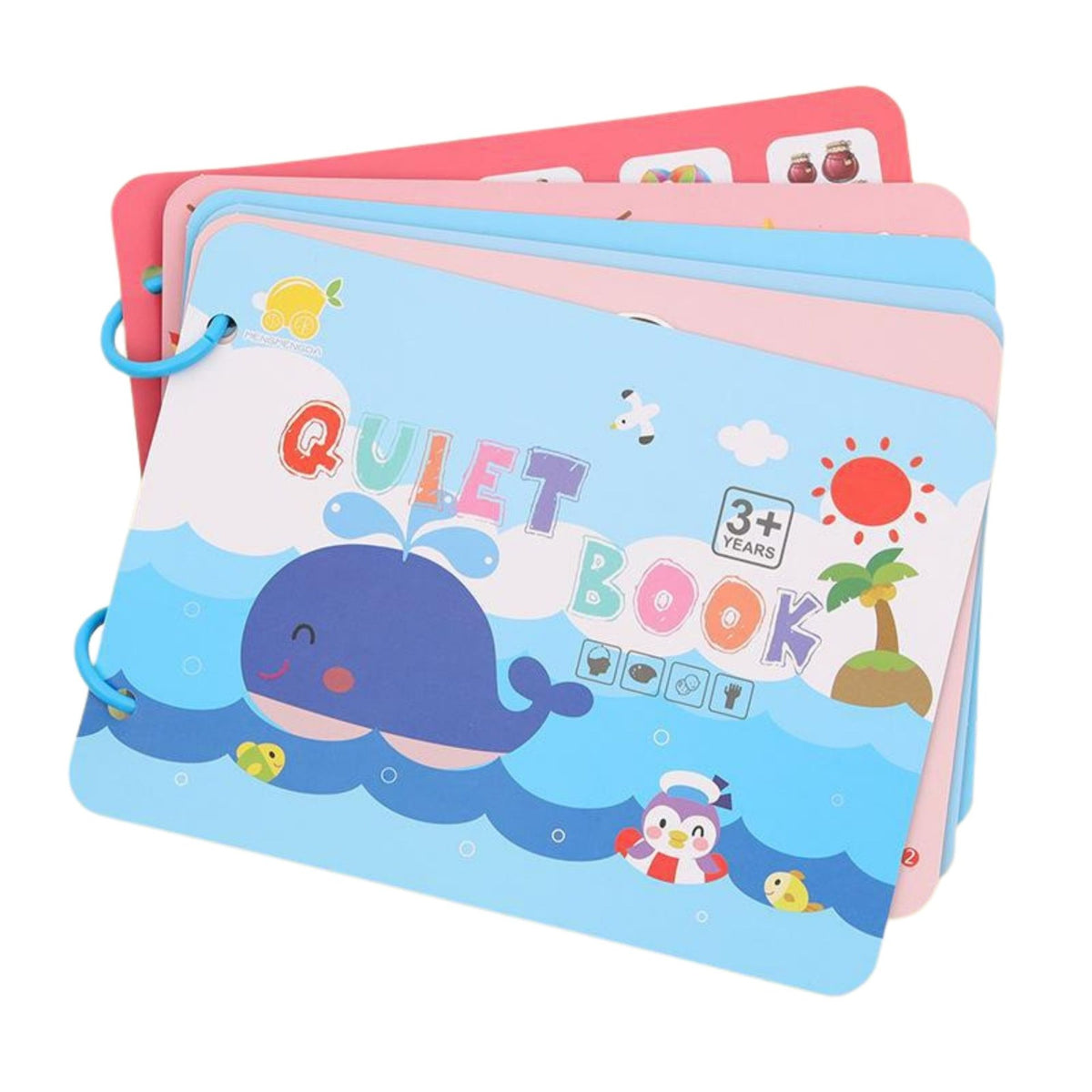 Carte Senzoriala Montessori, Klevo, Jucarie Eductiva Quiet Book, Seria ''Viata de Zi cu Zi'', Pagini Interactive, Stickers Reutilizabile, Dezvolta Motricitatea si Invatare Timpurie, 3ani+, Multicolora