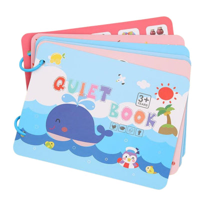 Carte Senzoriala Montessori, Klevo, Jucarie Eductiva Quiet Book, Seria ''Viata de Zi cu Zi'', Pagini Interactive, Stickers Reutilizabile, Dezvolta Motricitatea si Invatare Timpurie, 3ani+, Multicolora