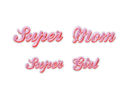 Emblemă termoadezibilă Supermom, mix, 14x3,5-19,5x5 cm