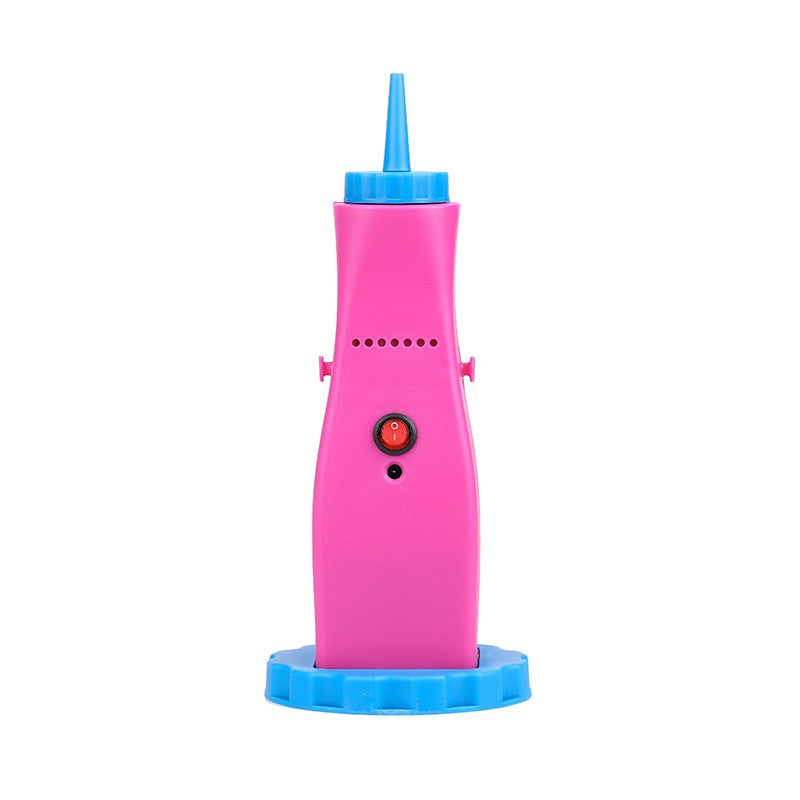 Pompa Electrica Pentru Umflat Baloane, din Plastic, cu Acumulator, Autonomie 3-4h, Portabila, Roz