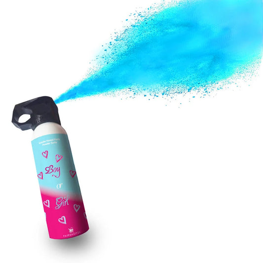 Extinctor cu pudra colorata albastra Gender Reveal