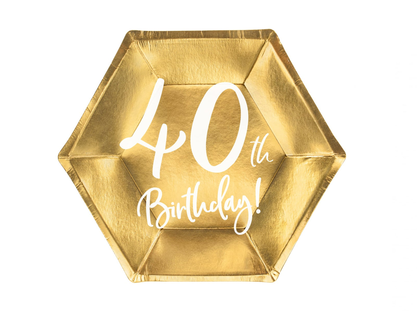 Farfurii aurii "40'th Birthday" - 20CM Set 6 BUC
