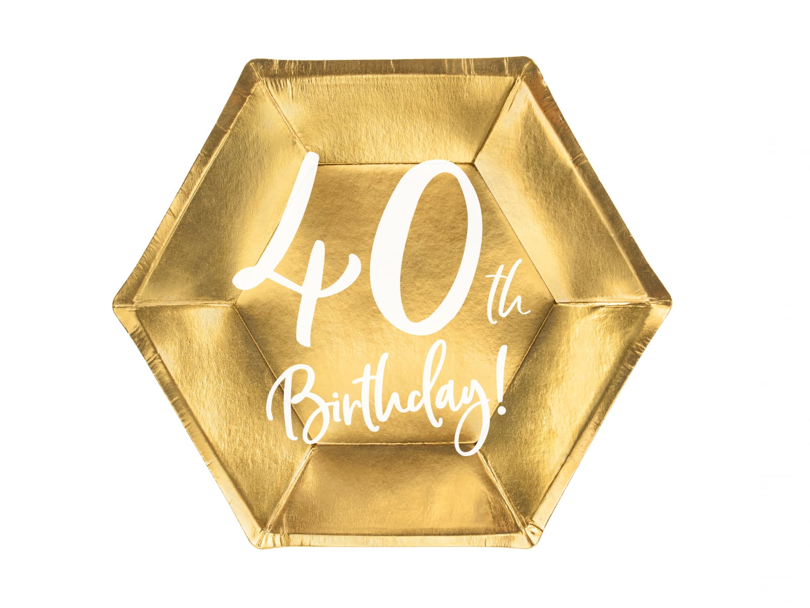 Farfurii aurii "40'th Birthday" - 20CM Set 6 BUC