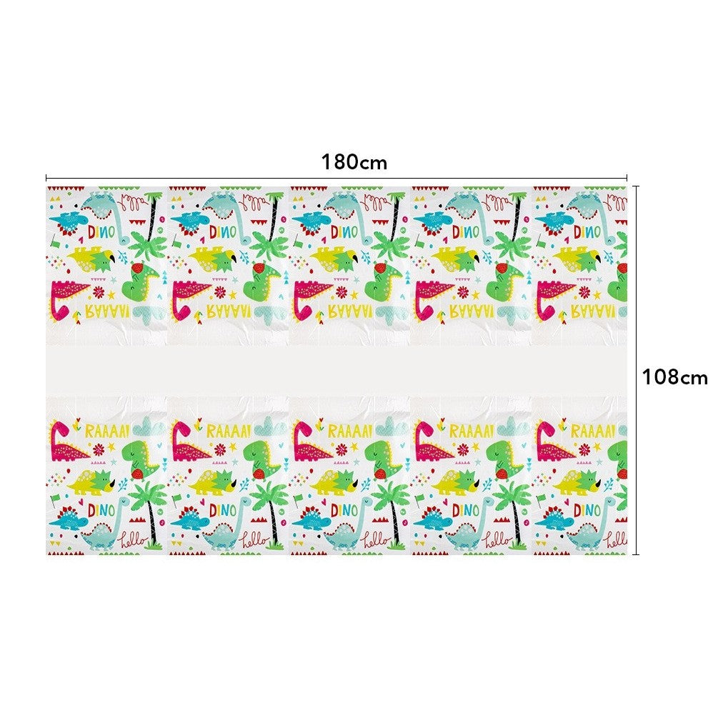 Fata de Masa Dreptunghiulara, Klevo, Colectia Dino Park, 180 x 108 cm, din PE, Anti-pete, Impermeabila, Multicolor