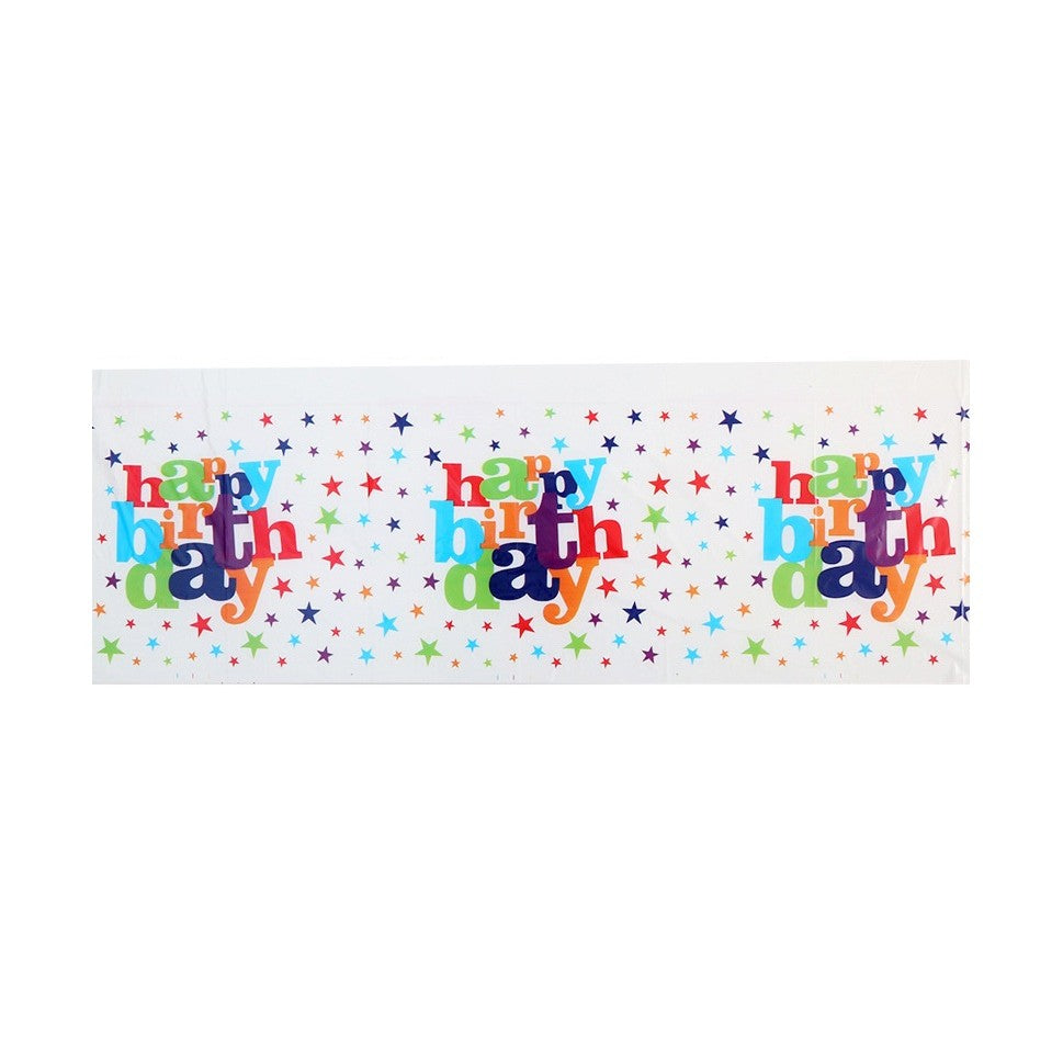Fata de Masa Dreptunghiulara, Klevo, Colectia Happy Birthday, 180 x 108 cm, din Plastic PE, Impermeabila, Multicolor