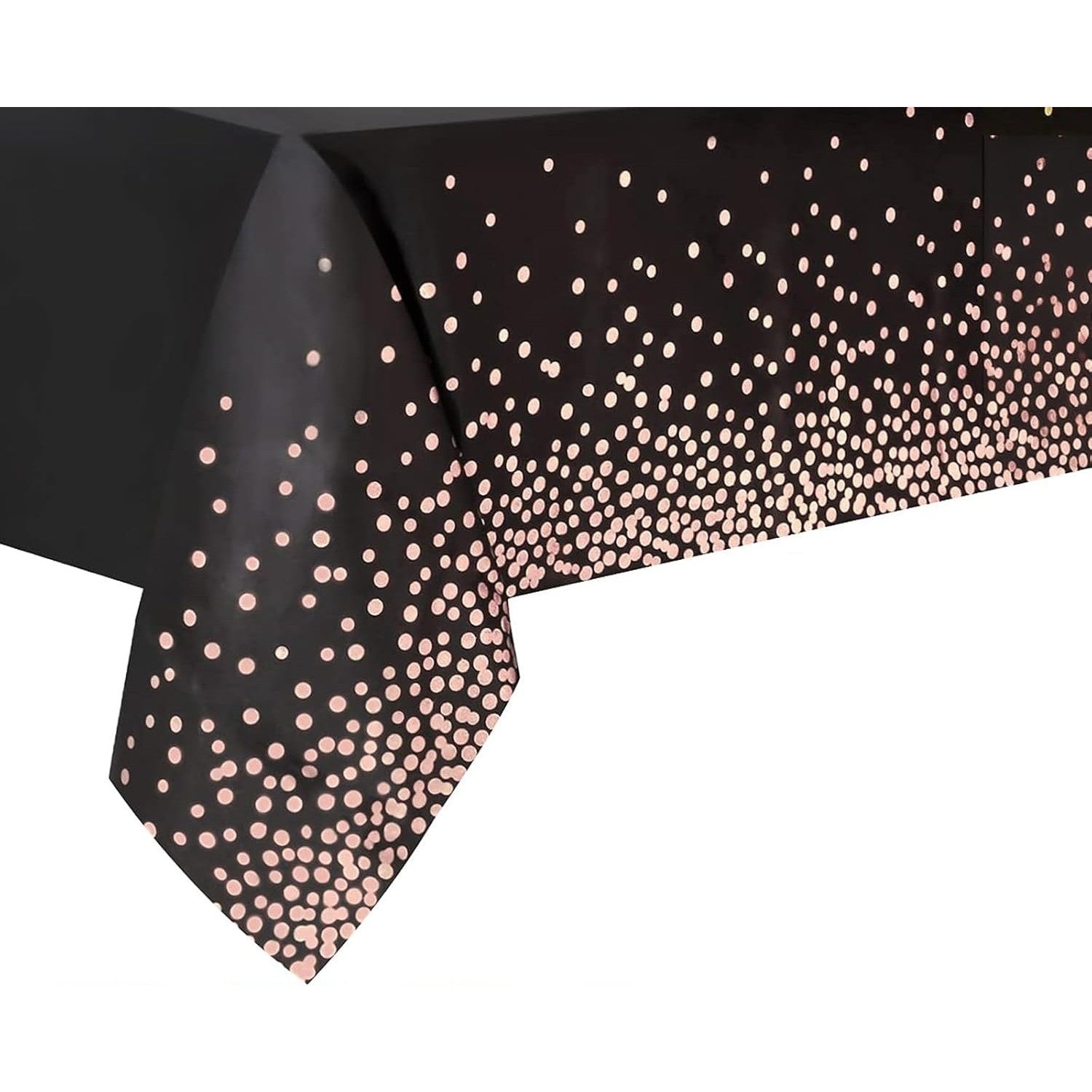 Fata de Masa, Klevo, din PEVA, Imprimeu Buline Roz, 137 x 274 cm, Impermeabila, Fara Pete, Curatare Rapida, Negru