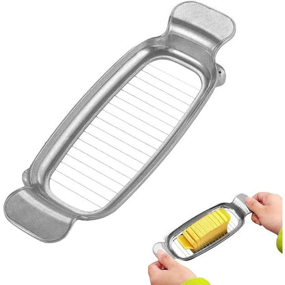 Feliator de Alimente, Klevo, pentru Branza, Unt, Oua, din Aluminiu, 19.5 x 6.5 x 2 cm, Argintiu