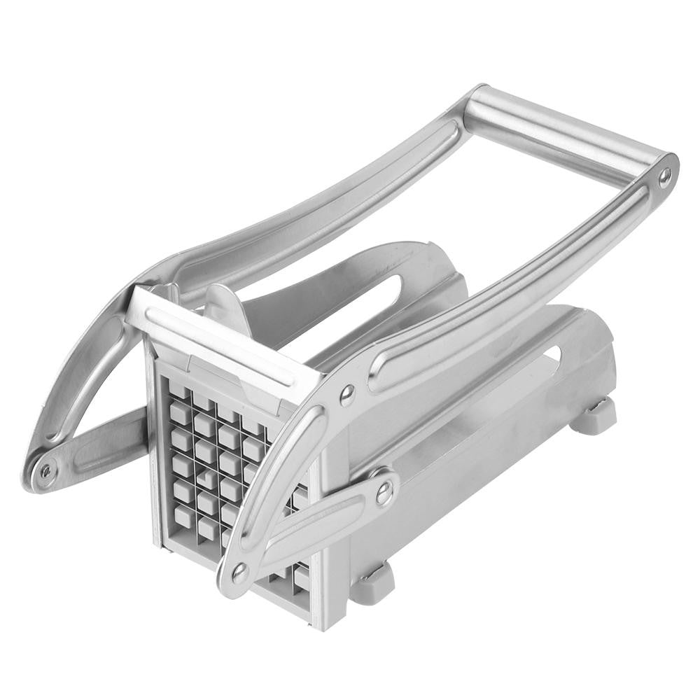 Feliator manual Klevo, pentru cartofi pai si legume, din inox, cu 2 dimensiuni de feliere, 25.5 x 11.7 cm, argintiu