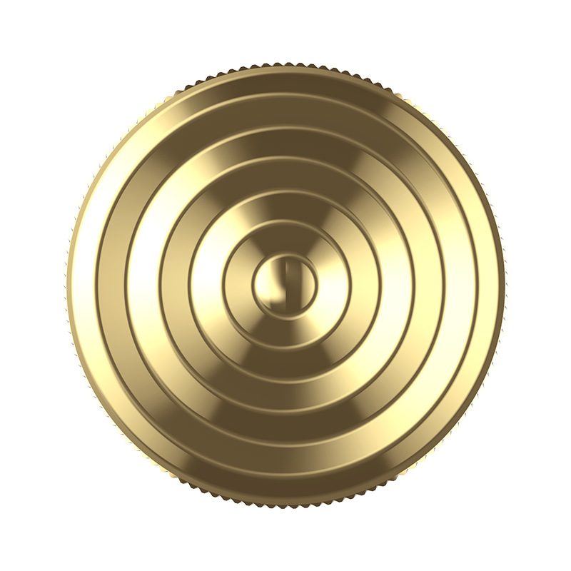 Fidget Spinner Titirez Anti Stress, Klevo, Tip Pandativ / Breloc, Ondulatii Mari, Otel Inoxidabil, 30x30x8 mm, Auriu