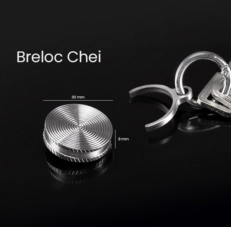 Fidget Spinner Titirez Anti Stress, Klevo, Tip Pandativ / Breloc, Ondulatii Mici, Otel Inoxidabil, 30x30x8 mm, Silver